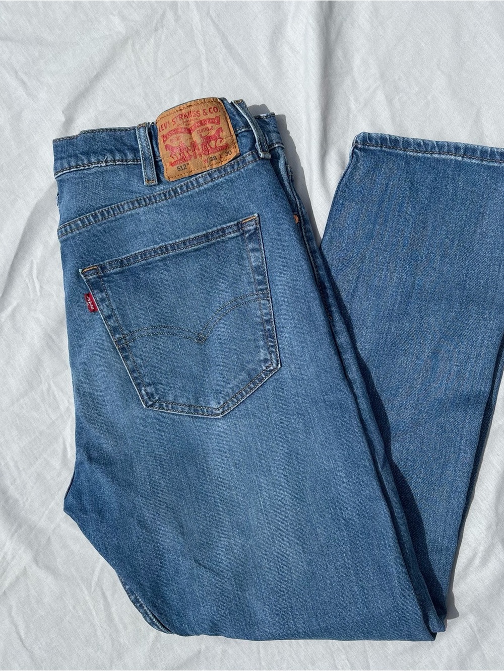 Levi's 512 Men's Slim Tapered Blue Jeans Size 38x30